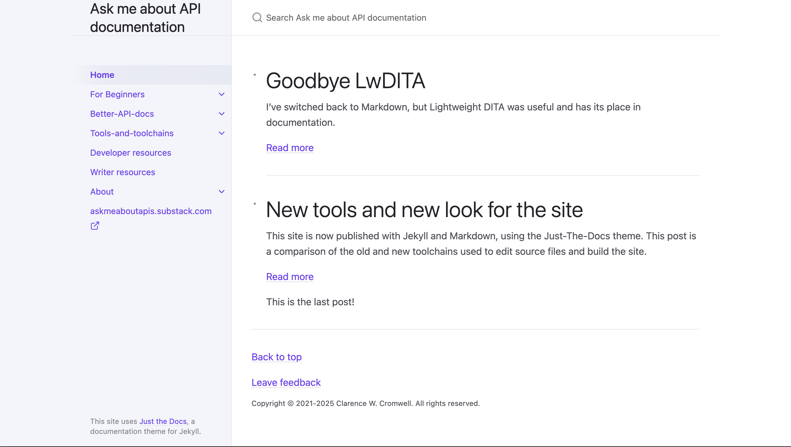 A thumbnail of the latest iteration of this site, with a Jekyll theme.